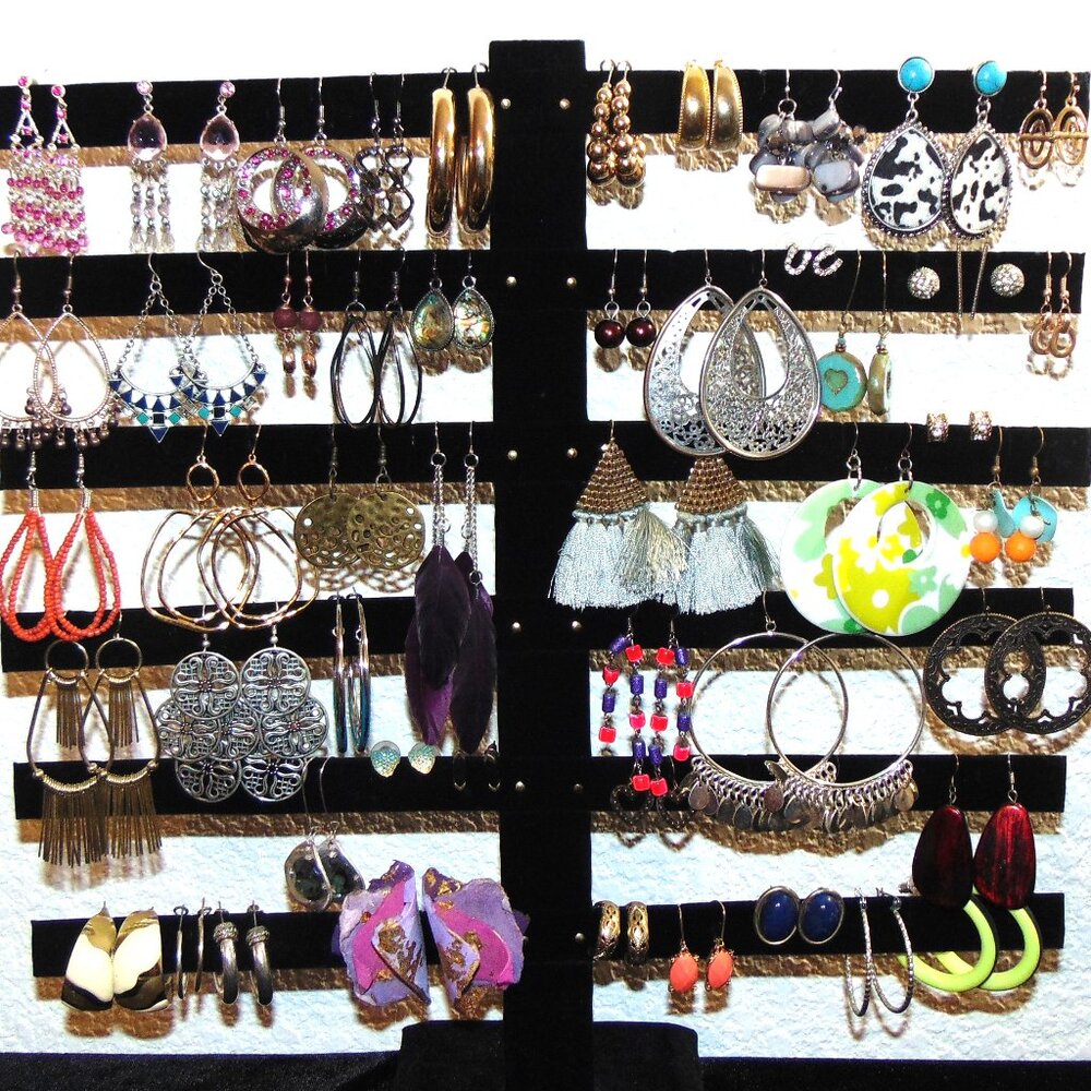 Vintage to Modern Lot of 50 pairs of earrings